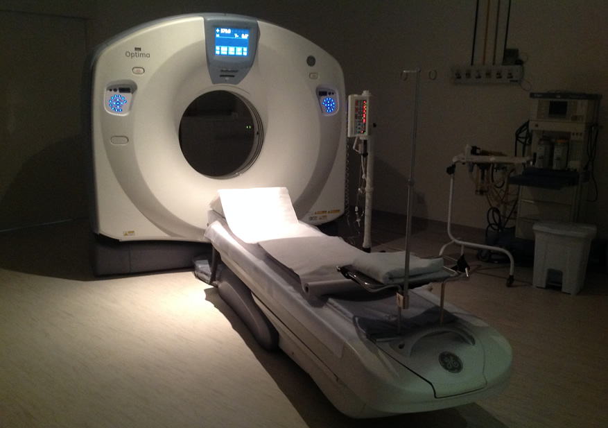 Sala de Tomografia do HGA - Hospital Guilherme Álvaro, em Santos, obra da GS Construção Civil & Hospitalar