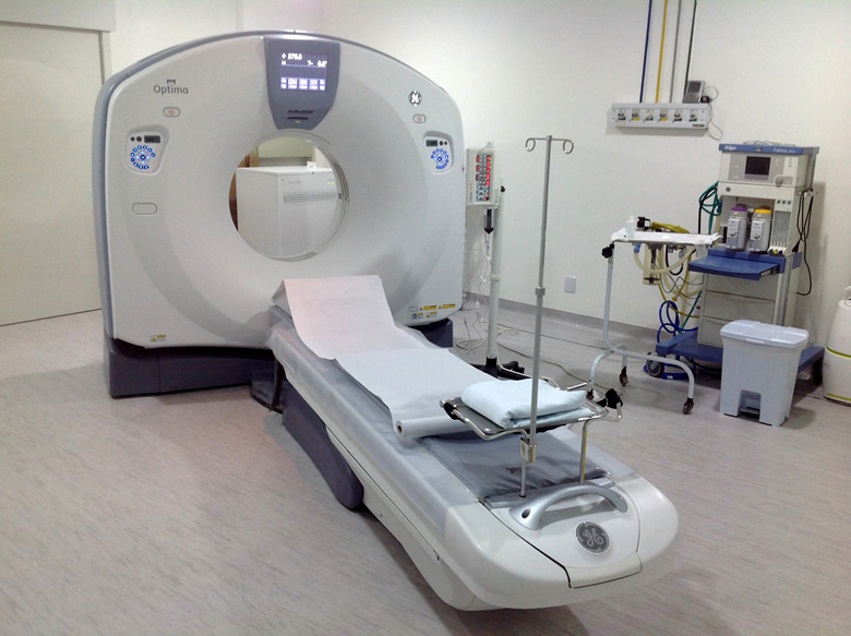 Sala de Tomografia do HGA - Hospital Guilherme Álvaro, em Santos, obra da GS Construção Civil & Hospitalar