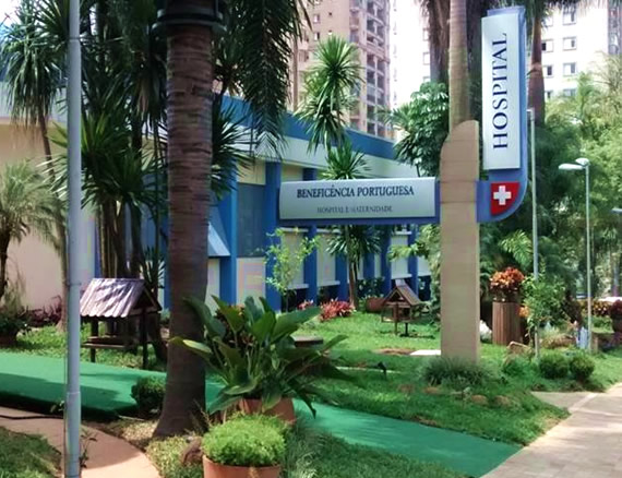 Fachada HMBPSA - Hospital Maternidade Beneficência Portuguesa de Santo André, obra da GS Construção